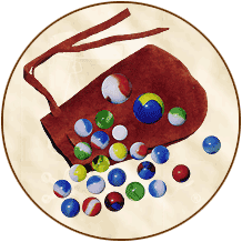 Click to View Enlarged Image of Marbles (with suede pouch)