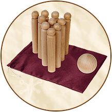 Click to View Enlarged Image of Nine Pins (with cloth bag)