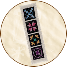 Click to View Enlarged Image of Amish Cross-Stitch Bookmark