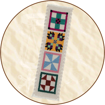 Quilt Pattern Cross-Stitch Bookmark