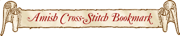 Amish Cross-Stitch Bookmark
